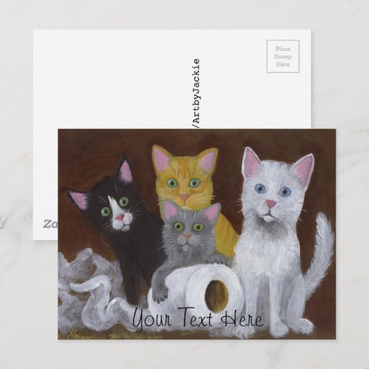 Kittens voor games briefkaart (Voorkant / Achterkant)