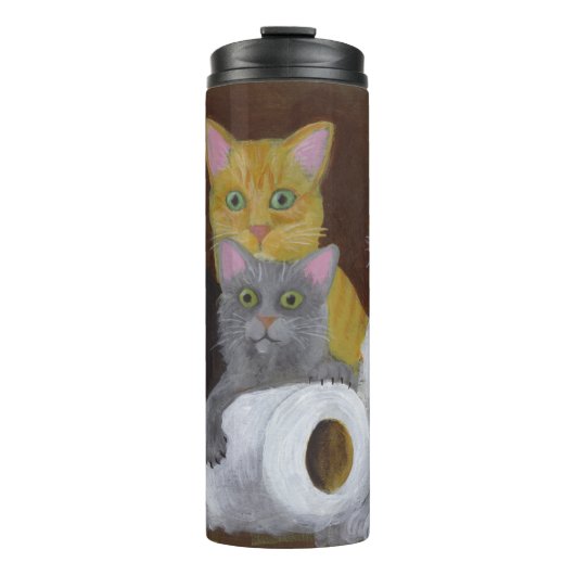 Kittens voor games thermosbeker (Voorkant)