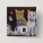 Kittens voor games vierkante button 5,1 cm (Voorkant)