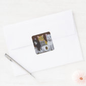 Kittens voor games vierkante sticker (Envelop)