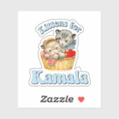 Kittens voor Kamala Sticker (Vel)