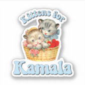 Kittens voor Kamala Sticker (Voorkant)