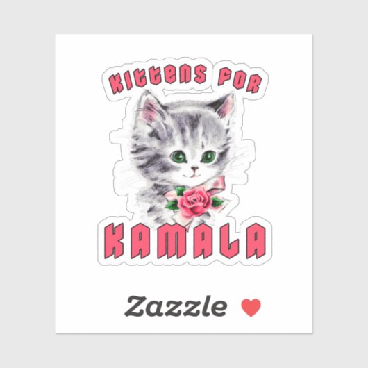 Kittens voor Kamala Sticker (Vel)