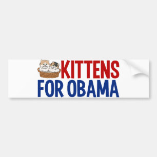 Kittens voor Obama Bumpersticker