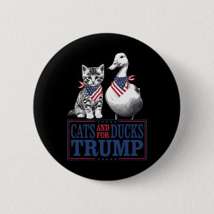 Kittens Voor Trump 2024 Katten En Eenden Voor Trum Ronde Button 5,7 Cm