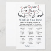 Kittens Wat zit er in je baby shower met handtas (Voorkant / Achterkant)