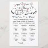 Kittens Wat zit er in je baby shower met handtas (Voorkant)
