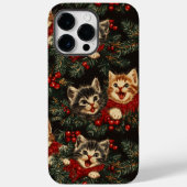 Kittens zingen o kerstboom in truien Case-Mate iPhone case (Achterkant)