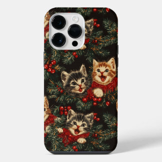 Kittens zingen O Kerstboom in truitjes iPhone 14 Pro Max Hoesje
