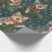 Kittens zingen O'Christmas Tress in truien Cadeaupapier (Hoek)