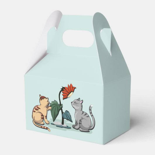 Kittens Zomerpret Bloem Game Bedankdoosjes (Voorkant Zijde)