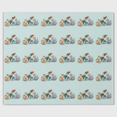 Kittens Zomerpret Bloem Game Cadeaupapier (Vlak)
