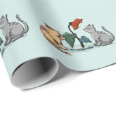 Kittens Zomerpret Bloem Game Cadeaupapier (Rol Hoek)