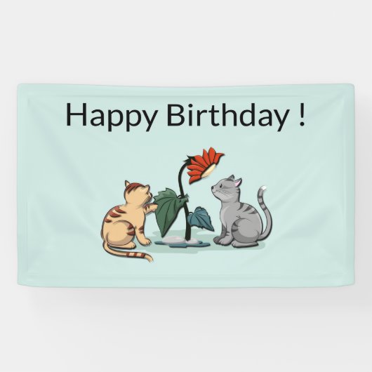 Kittens Zomerpret Bloem Game Spandoek (Horizontaal)