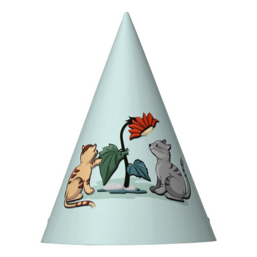 Kittens Zomerpret Bloemenspel Feesthoedjes (Voorkant)