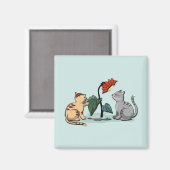 Kittens Zomerpret Zeegroene Kleur Magneet (Voorkant / Achterkant)