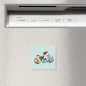 Kittens Zomerpret Zeegroene Kleur Magneet (Insitu (Vaatwasser))