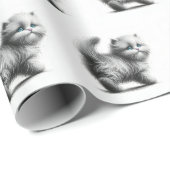 Kittenschets op wit cadeaupapier (Rol Hoek)