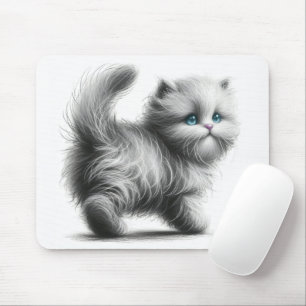 Kittenschets op wit muismat