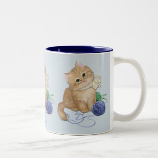 Kittenspel Tweekleurige Koffiemok (Rechts)