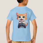 Kittenspelletje met gamecontroller Lachende Gamer  T-shirt (Achterkant)