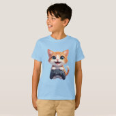 Kittenspelletje met gamecontroller Lachende Gamer  T-shirt (Voorkant volledig)