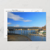 Kittery Maine Boat en Bridge Briefkaart (Voorkant / Achterkant)