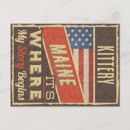 Kittery Maine Briefkaart (Voorkant)
