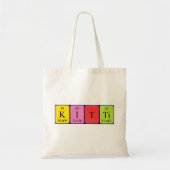 Kitti periodieke table name canvas tas (Voorkant)