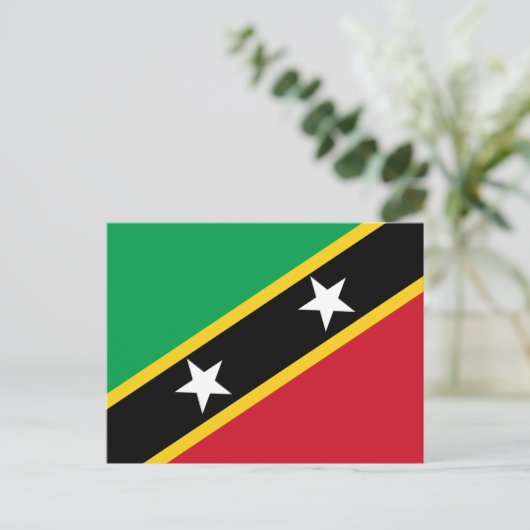 Kittiaan / Nevisiaanse vlag, Saint Kitts en Nevis Briefkaart (Staand voorkant)