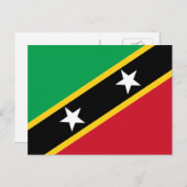 Kittiaan / Nevisiaanse vlag, Saint Kitts en Nevis Briefkaart (Voorkant / Achterkant)