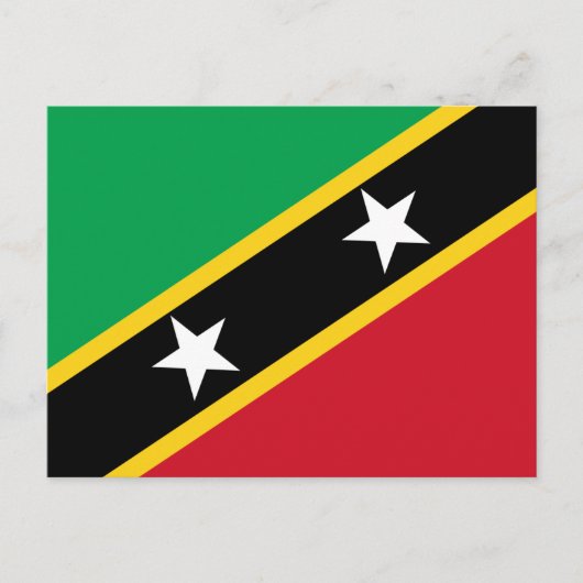 Kittiaan / Nevisiaanse vlag, Saint Kitts en Nevis Briefkaart (Voorkant)