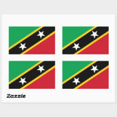 Kittiaan / Nevisiaanse vlag, Saint Kitts en Nevis Rechthoekige Sticker (Vel)