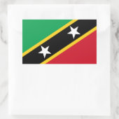 Kittiaan / Nevisiaanse vlag, Saint Kitts en Nevis Rechthoekige Sticker (Tas)
