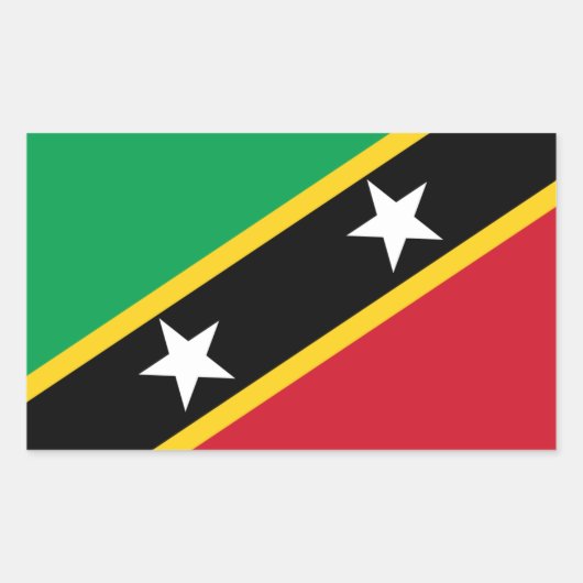 Kittiaan / Nevisiaanse vlag, Saint Kitts en Nevis Rechthoekige Sticker (Voorkant)