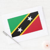 Kittiaan / Nevisiaanse vlag, Saint Kitts en Nevis Rechthoekige Sticker (Envelop)