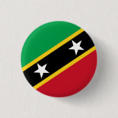 Kittiaan / Nevisiaanse vlag, Saint Kitts en Nevis Ronde Button 3,2 Cm (Voorkant)
