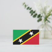 Kittiaan / Nevisiaanse vlag, Saint Kitts en Nevis Visitekaartje (Staand voorkant)