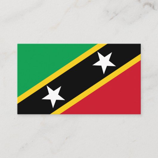 Kittiaan / Nevisiaanse vlag, Saint Kitts en Nevis Visitekaartje (Voorkant)