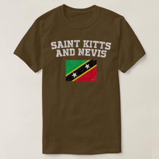 Kittian Flag Saint Kitts en Nevis T-shirt (Design voorkant)