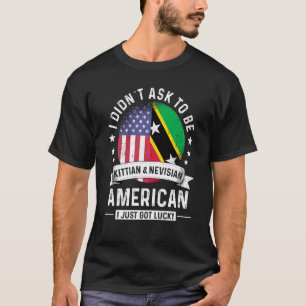 Kittian Nevisian American Patriot Grown Humor Flag T-shirt