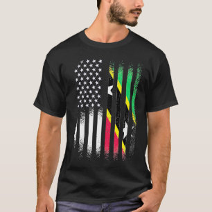 Kittian Nevisian American Patriot Grown USA Flags T-shirt