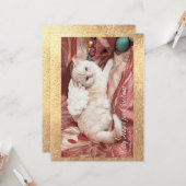 Kittie Engel voor Kerstmis Kaart (Voorkant / Achterkant in situ)