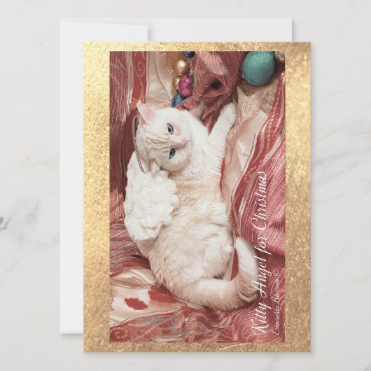 Kittie Engel voor Kerstmis Kaart (Voorkant)