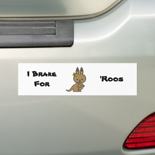 Kittie Kangaroo Bumpersticker (Op auto)