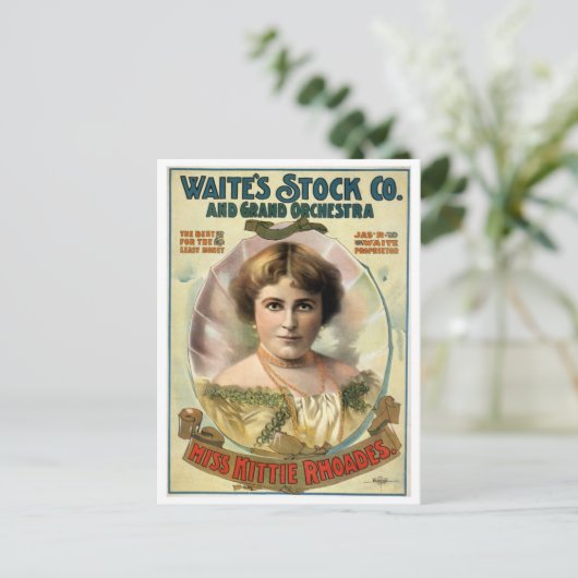 Kittie Rhoades Poster theater Briefkaart (Staand voorkant)