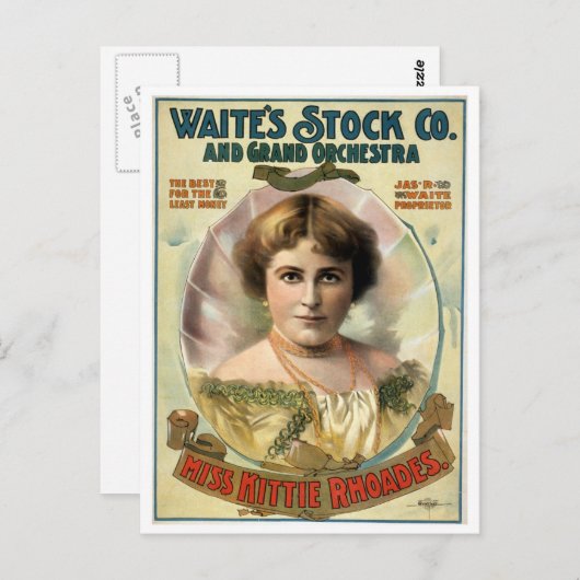 Kittie Rhoades Poster theater Briefkaart (Voorkant / Achterkant)