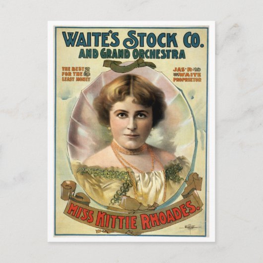 Kittie Rhoades Poster theater Briefkaart (Voorkant)