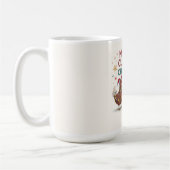 Kittig Kerstfeest met kippen - gepersonaliseerd Koffiemok (Links)