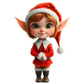 Kittige Kerst Elf Baby Bodysuit